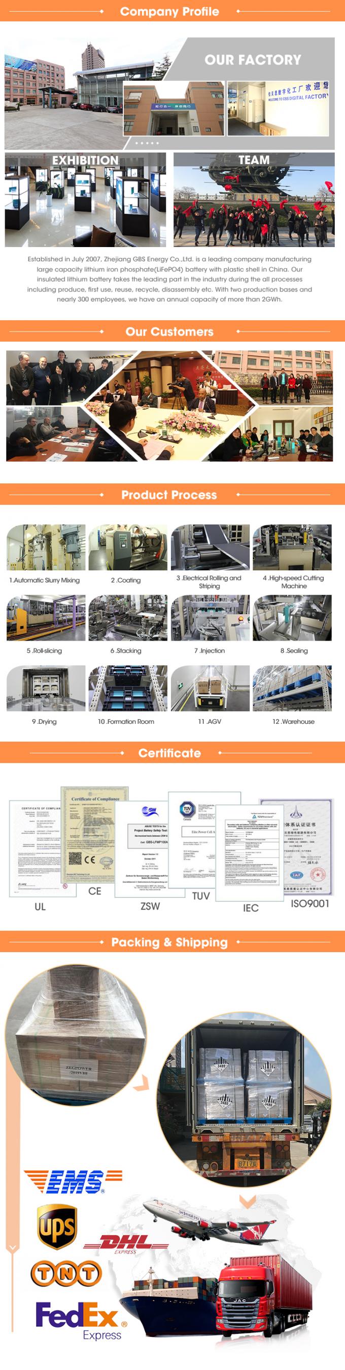 Batería de litio de IEC62619 3.2V 100Ah LiFePO4 para rv 4
