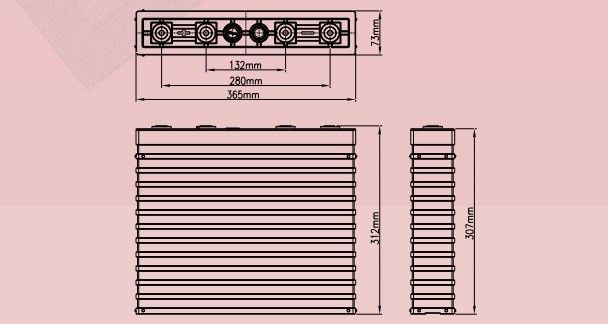 Batería de la alta capacidad LiFePO4 12V 400Ah para el sistema eléctrico solar fuera de la red 2